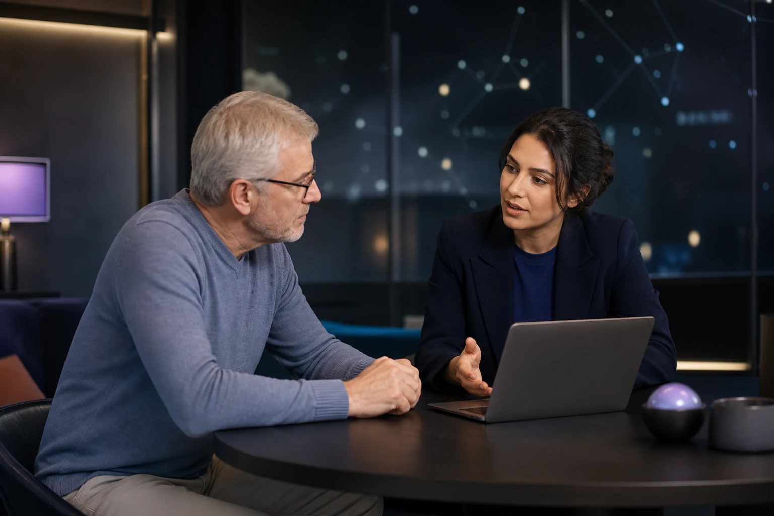 A Surreality support specialist helping a client