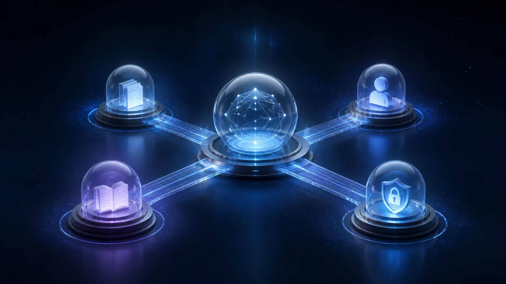 A secure knowledge network connecting documentation, account help, guidance, and privacy